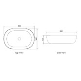Otti Australia Bronte 500mm Pill Ceramic Above Counter Basin
