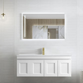 Otti Australia Hampton 1200mm Satin White Wall Hung Single Vanity