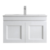 Otti Australia Hampton 750mm Satin White Wall Hung Single Vanity