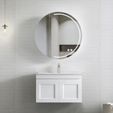 Otti Australia Hampton 750mm Satin White Wall Hung Single Vanity