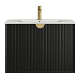 Otti Australia Marlo 750mm Matte Black Wall Hung Single Vanity