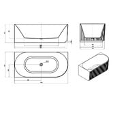Otti Australia Havana Oval Acrylic Left Hand Corner Bath with Overflow