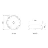 Otti Australia Laguna 360mm Round Ceramic Above Counter Basin