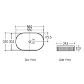 Otti Australia Kensington 560mm Pill Ceramic Above Counter Basin