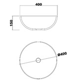 Otti Australia London 400mm Matte White Round Solid Surface Above Counter Basin