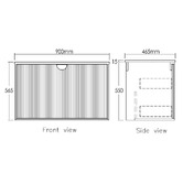 Otti Australia Marlo 900mm Matte Black Wall Hung Single Vanity