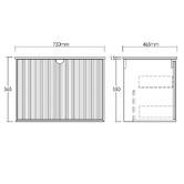 Otti Australia Marlo 750mm Matte Black Wall Hung Single Vanity