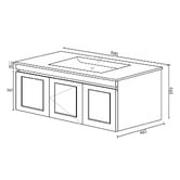Otti Australia Hampton 900mm Satin White Wall Hung Single Vanity