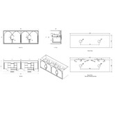 Otti Australia Laguna MKII 1500mm Wall Hung Double Vanity