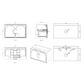 Otti Australia Laguna MKII 900mm Wall Hung Single Vanity