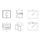 Otti Australia Laguna MKII 600mm Wall Hung Single Vanity with Solid Surface Countertop