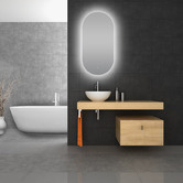 Aquaperla Oval Aluminium LED Mirror