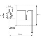 Aquaperla Lucid Pin Wall Mixer