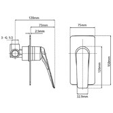 Aquaperla AU Shower/Bath Wall Mixer