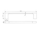 Aquaperla Rushy Brass Single Bar Towel Rail