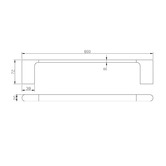 Aquaperla Rushy Brass Single Bar Towel Rail