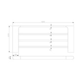 Aquaperla AU Rushy 600mm Brass Towel Rail