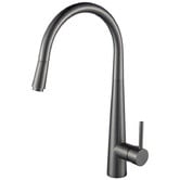 Aquaperla Gun Metal Grey Pull-Out Kitchen Sink Mixer