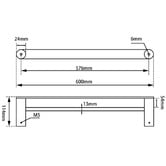 Aquaperla Rushy Double Bar Stainless Steel Towel Rail