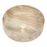 Aquaperla Polar Texture 405mm Marble-Look Above Counter Basin