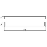 Norico Cavallo Stainless Steel Single Towel Rail