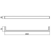 Norico Cavallo Stainless Steel Single Towel Rail