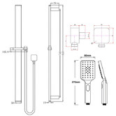 Norico Cavallo Hand-Held Shower with Rail