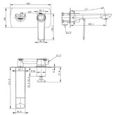 Norico Esperia 180mm Bath/Basin Wall Mixer with Spout