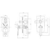 Norico Bellino Wall Mixer with Diverter
