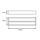 Norico Double 600mm Cavallo Stainless Steel Towel Rail