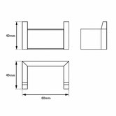 Norico Chrome Cavallo Stainless Steel Robe Hook