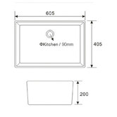 Schots Cottage 600mm Single Fireclay Farmhouse Sink