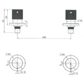 Tiago Tapware Avalon Knurled 1/4 Turn Wall Top Assemblies