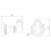 Tiago Tapware Clementine Round Brass Robe Hook
