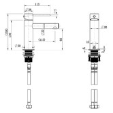 Tiago Tapware Avalon Mini Brass Basin Mixer