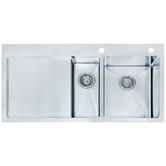 Tiago Tapware Laverne 1000mm 1 &amp; &frac14; Silver Stainless Steel Kitchen Sink