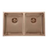 Tiago Tapware Laverne 760mm Undermount Double Stainless Steel Kitchen Sink