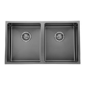 Tiago Tapware Laverne 760mm Undermount Double Stainless Steel Kitchen Sink