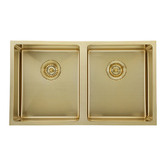 Tiago Tapware Laverne 760mm Undermount Double Stainless Steel Kitchen Sink