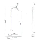 Tiago Tapware Nixon Floor Mounted Bath Spout