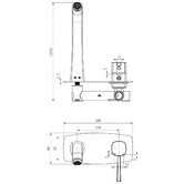 Tiago Tapware Quinn Wall Mixer with Spout