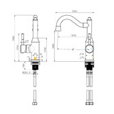 Tiago Tapware Constance High Rise Basin Mixer