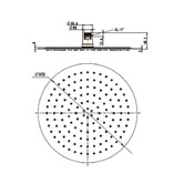 Tiago Tapware Avalon 300mm Matte Black Shower Head