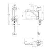 Tiago Tapware Clementine Brass Basin Mixer