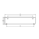Tiago Tapware Rumi Glass Bathroom Shelf