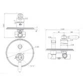 Tiago Tapware Clementine Shower Mixer with Diverter