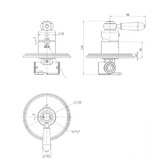 Tiago Tapware Clementine Brass Shower Mixer