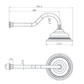 Tiago Tapware Clementine 210mm Shower Arm &amp; Head