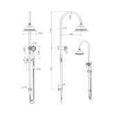 Tiago Tapware Clementine Brass Twin Shower