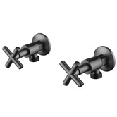 Tiago Tapware Aries Cross Handle Brass Washing Machine Stops